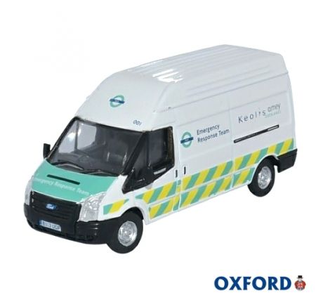 1/76 OXFORD FORD TRANSIT MK5 LWB HIGH DOCKLANDS LIGHT RAILWAY