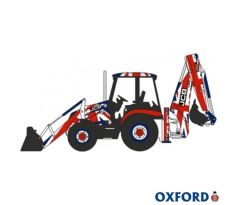 1/76 OXFORD JCB 3CX ECO BACKHOE LOADER UNION JACK LIVERY