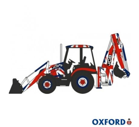 1/76 OXFORD JCB 3CX ECO BACKHOE LOADER UNION JACK LIVERY