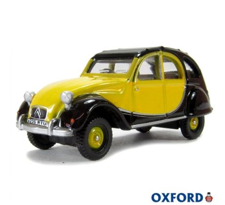 1/76 OXFORD CHARLESTON YELLOW BLACK CITROEN 2CV