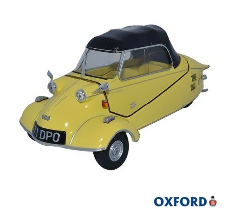 1/18 OXFORD MESSERSCHMITT KR200 BUBBLE CAR CABRIOLET YELLOW