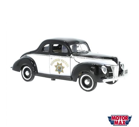 1/18 MOTORMAX Ford Deluxe Highway Patrol 1940