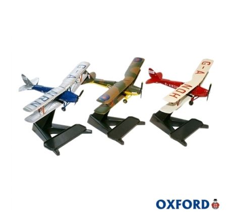 1/72 OXFORD GLASMOTH TIGER MOTH SET OF 3