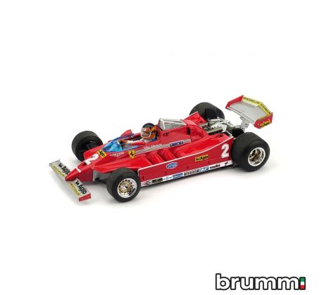 1/43 BRUMM FERRARI 126C PROVE IMOLA 1980 + pilot