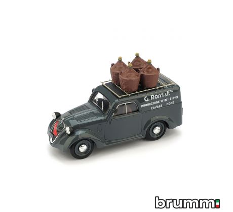 1/43 BRUMM FIAT 500B FURGONE G.ROSSI E F.GLI 1950