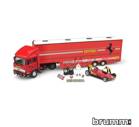 1/43 BRUMM Gilles Villeneuve Race Transporter Set G.P. San Marino 1982 Villeneuve #27