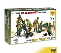 1/35 ZVEZDA Soviet 120mm Mortar with crew (re-release)