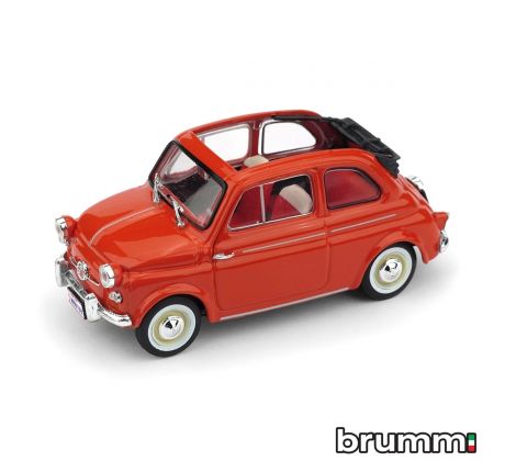 1/43 BRUMM FIAT NUOVA 500 AMERICA AP. 1958 ROSSO