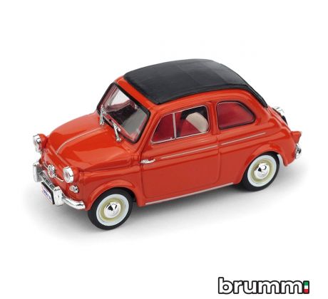 1/43 BRUMM FIAT NUOVA 500 AMERICA CH. 1958 ROSSO