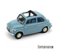 1/43 BRUMM FIAT NUOVA 500 TETTO APRI.'59 CELESTE AP