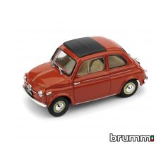 1/43 BRUMM FIAT NUOVA 500 TETTO APRI.'59 ROSSO CH.