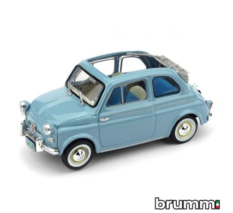 1/43 BRUMM FIAT NUOVA 500 AMERICA AP. 1958 CELESTE