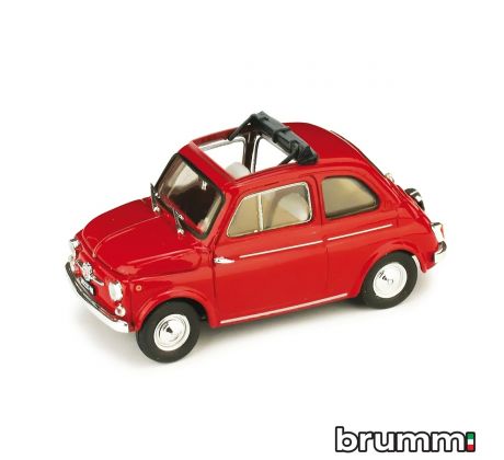 1/43 BRUMM FIAT 500D 1960 APERTA ROSSO MEDIO