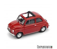 1/43 BRUMM FIAT 500F 1965-1972 APERTA ROSSO MEDIO