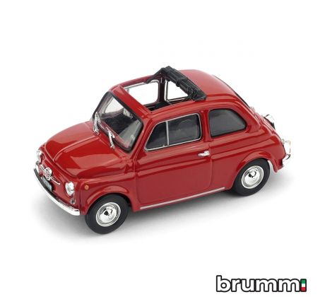 1/43 BRUMM FIAT 500F 1965-1972 APERTA ROSSO MEDIO