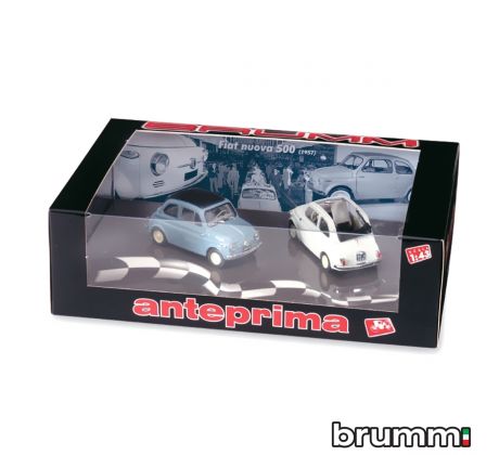 1/43 BRUMM ANTEPRIMA FIAT NUOVA 500 +FIAT NUOVA 500