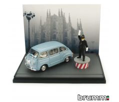 1/43 BRUMM FIAT 600D MULTIPLA 1960 VIGILE A MILANO