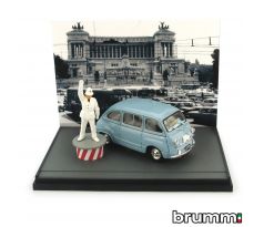 1/43 BRUMM FIAT 600D MULTIPLA 1960 VIGILE A ROMA