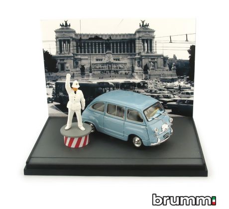 1/43 BRUMM FIAT 600D MULTIPLA 1960 VIGILE A ROMA