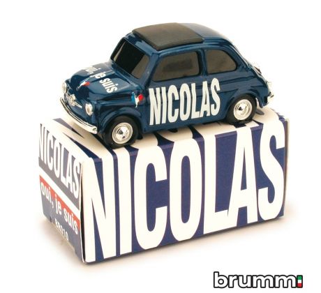 1/43 BRUMM FIAT 500 BRUMS NICOLAS OUI JE SUIS