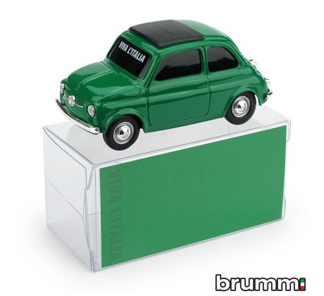 1/43 BRUMM FIAT 500 BRUMS VERDE BANDIERA ITALIANA