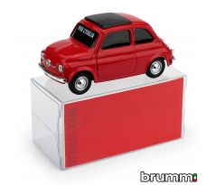 1/43 BRUMM FIAT 500 BRUMS ROSSO BANDIERA ITALIANA