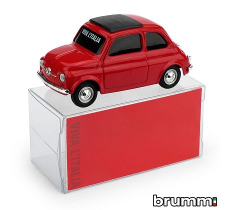 1/43 BRUMM FIAT 500 BRUMS ROSSO BANDIERA ITALIANA