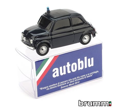 1/43 BRUMM FIAT 500 BRUMS AUTOBLU 2012