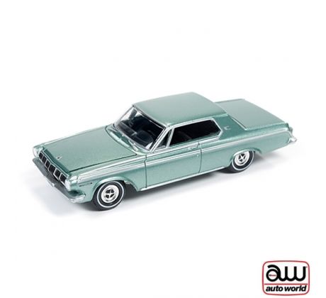 1/64 AUTO WORLD 1963 DODGE POLARA LIGHT GREEN