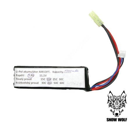 SNOW WOLF Li-Pol 7,4V/1500mAh 20/40C