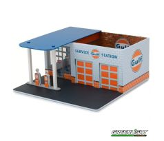 1/64 GREENLIGHT GULF VINTAGE GAS STATION