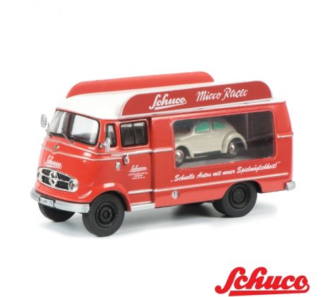 1/43 Mercedes-Benz L319 promotion car "Schuco Micro Racer" with Piccolo VW Käfer