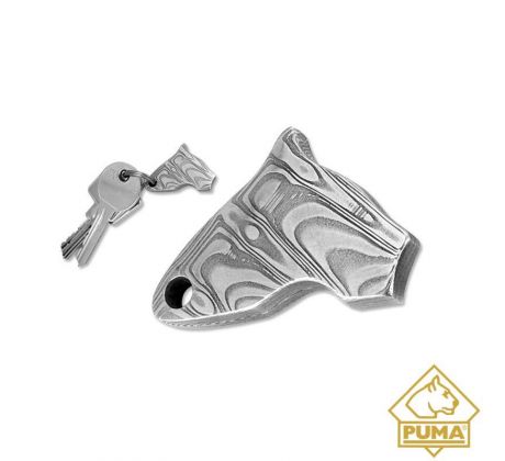 PUMA head key ring pendant, damascus