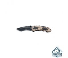 PUMA TEC one-hand rescue knife camo optics