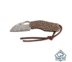 PUMA TEC mini damascus one-hand knife