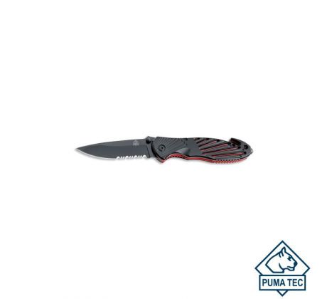 PUMA TEC one-hand rescue knife black