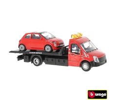 1/43 Iveco Daily Transporter + Fiat 500