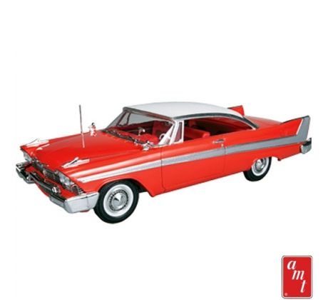 1/25 1958 Plymouth Belvedere Christine, červená