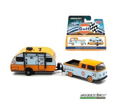 1/64 VW T2 Crew Cab Pick-up & Winnebago Winnie Drop GULF