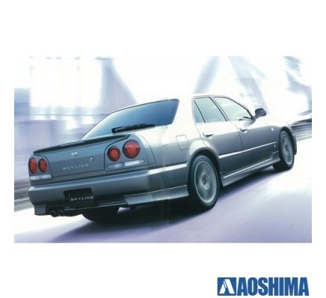 1/24 AOSHIMA NISSAN ER34 SKYLINE 25GT TURBO '01 with CUSTOM WHEELS