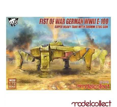 1/72 MODELCOLLECT Fist of War German WWII E-100 Super Heavy Tank with 380mm stug gun