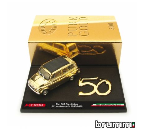 1/43 FIAT 500 GIARDINIERA D'ORO LINGOTTO 50° (BRUMM)