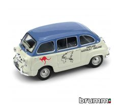 1/43 FIAT 600D MULTIPLA AUS-UK OVERLAND 1969 (BRUMM)