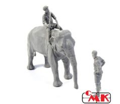 1/48 WWII RAF Mechanici v Indii so slonom
