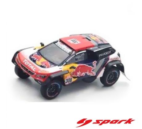 1/43 2018 Peugeot 3008 DKR Maxi Team Peugeot Total #308 (SPARK)