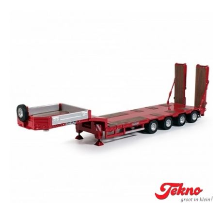 1/50 T.B. Goldhofer low-loader 4 axle red (TEKNO)