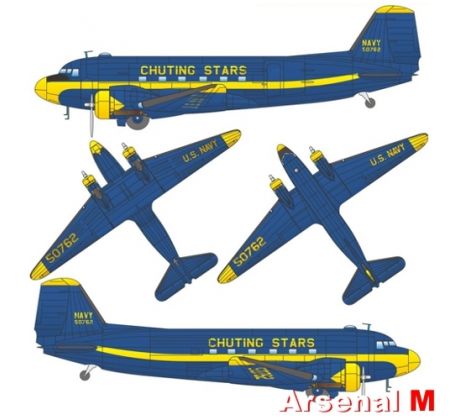 1/87 DOUGLAS R-4D US-Navy "Chuting-Stars" (ARSENAL M)