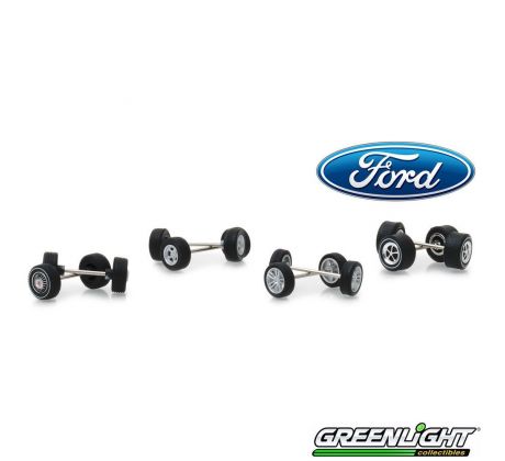 1/64 Ford Wheel & Tire Pack 16 Wheels, 16 Tires (GREENLIGHT)