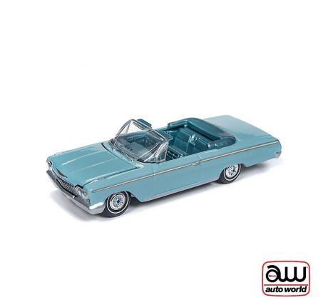 1/64 1962 Chevrolet Impala Convertible, tyrkysová (AUTO WORLD)