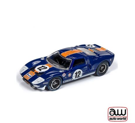 1/64 1965 Ford GT40 Gulf, tmavo modrá (AUTO WORLD)